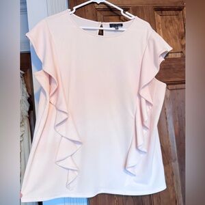 Pastel Pink RuffleTHE LIMITED Ruffle Blouse Top Size XL